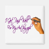 私はサインの支払いを受ける マグネット (正面)