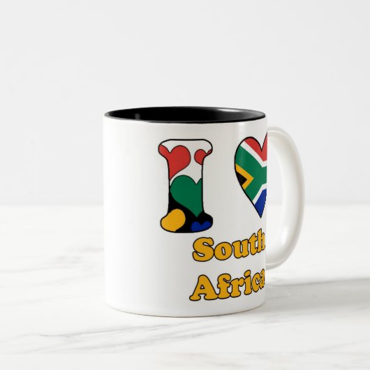 私はサウスアフリカが大好き ツートーンマグカップ (正面右)