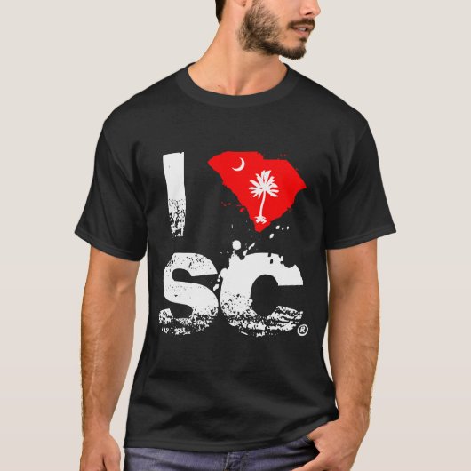 私はサウスカロライナのTシャツを愛します Tシャツ (正面)