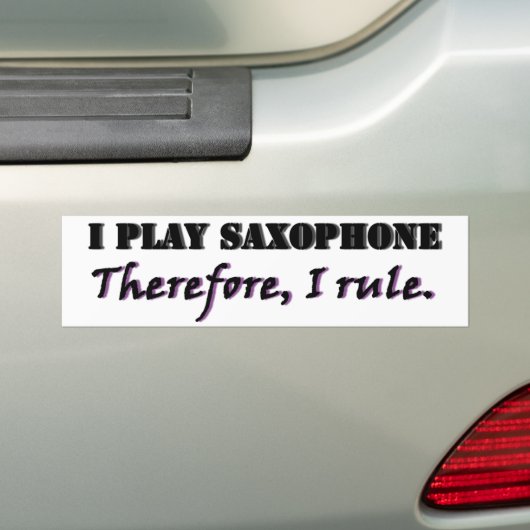 私はサクソフォーンを…演奏します バンパーステッカー (車上)