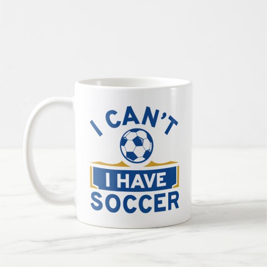 私はサッカーができない コーヒーマグカップ (左)