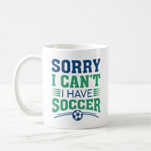 私はサッカーが出来なくてごめんなさい コーヒーマグカップ
