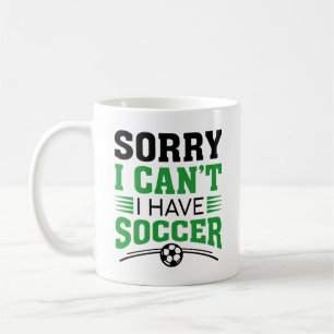 私はサッカーが出来なくてごめんなさい コーヒーマグカップ