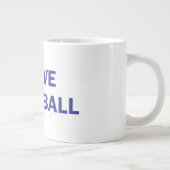 私はサッカーが大好きだ ジャンボコーヒーマグカップ (右)