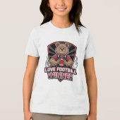 私はサッカーが大好きだ トライブレンドＴシャツ (正面)