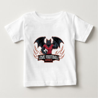 私はサッカーが大好きだ ベビーTシャツ