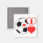 私はサッカーが大好きだ マグネット (正面/裏面)