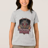 私はサッカーが大好きです トライブレンドTシャツ (正面)