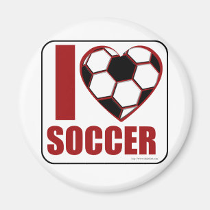 私はサッカーが大好きです! マグネット