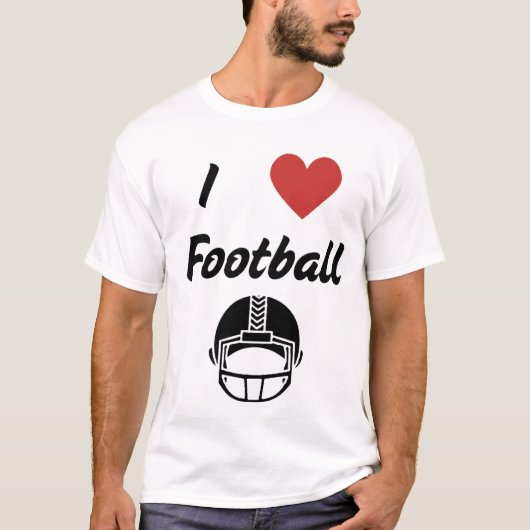 私はサッカーが大好き文字デザイン Tシャツ (正面)