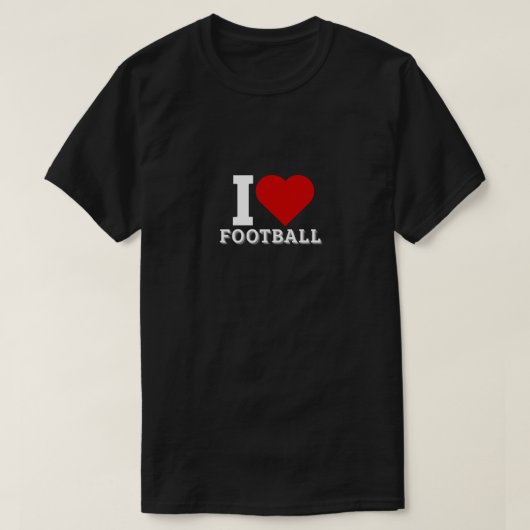 私はサッカーが大好き – サッカー好き Tシャツ (デザイン正面)