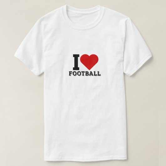 私はサッカーが大好き – サッカー好き Tシャツ (デザイン正面)