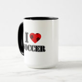 私はサッカーが大好き – マグカップ (正面左)