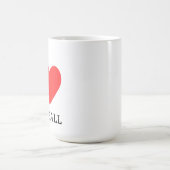 私はサッカーが好きです コーヒーマグカップ (中央)