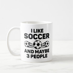 私はサッカーが好きで、3人くらいかな コーヒーマグカップ