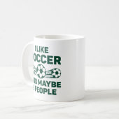 私はサッカーが好きで、3人くらいかな コーヒーマグカップ (正面左)