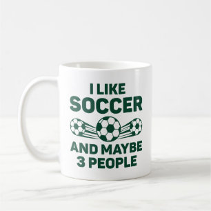 私はサッカーが好きで、3人くらいかな コーヒーマグカップ