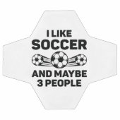 私はサッカーが好きで、3人くらいかな サッカーボール (フラット)