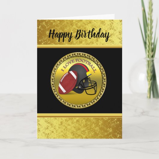 私はサッカーとヘルメットが大好きだ カード (正面)