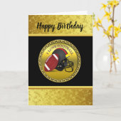 私はサッカーとヘルメットが大好きだ カード (黄色い花)