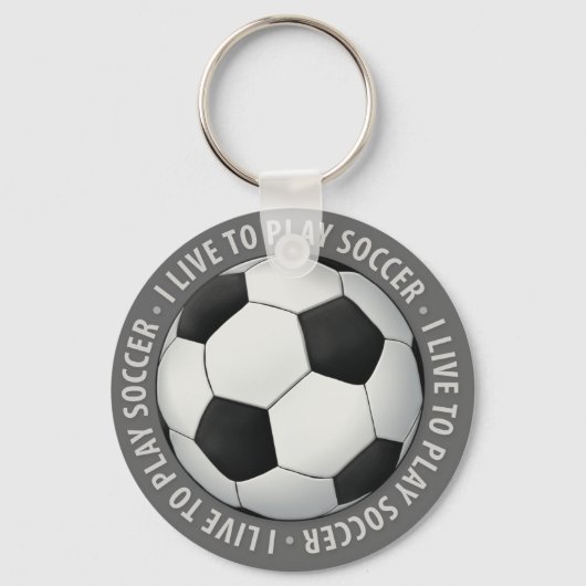 私はサッカーに遊住んだ | Sport Fanatic Gift キーホルダー (正面)
