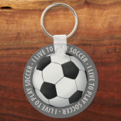 私はサッカーに遊住んだ | Sport Fanatic Gift キーホルダー (正面)