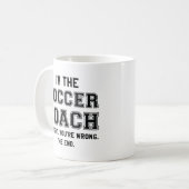 私はサッカーのコーチだ コーヒーマグカップ (正面左)