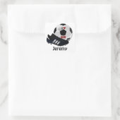 私はサッカーのテンプレートが大好き、パーソナライズ、 スクエアシール (バッグ)