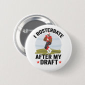 私はサッカーの後に荷車を引くファンタジーおもしろいを負う 缶バッジ (正面&裏面)