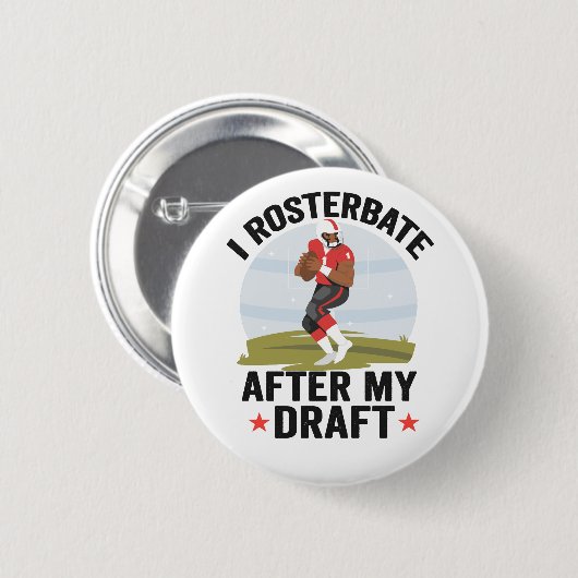 私はサッカーの後に荷車を引くファンタジーおもしろいを負う 缶バッジ (正面&裏面)