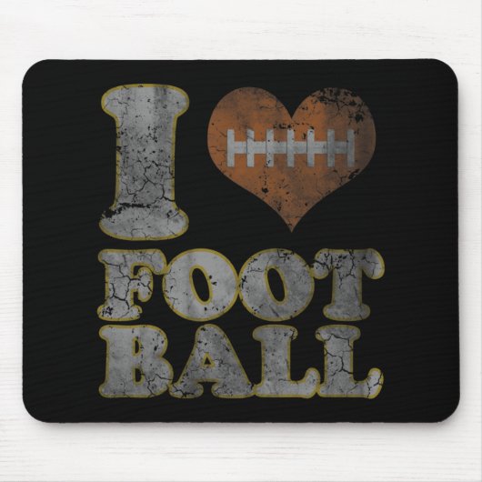 私はサッカーの男性、女性の子供が大好き マウスパッド (正面)