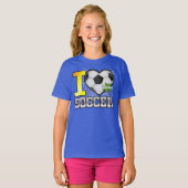私はサッカーのTシャツが大好きです Tシャツ (正面フル)
