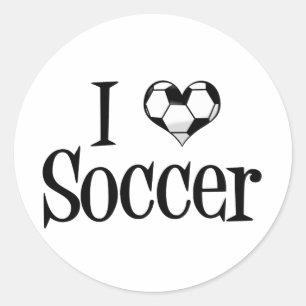 私はサッカーを愛します ラウンドシール