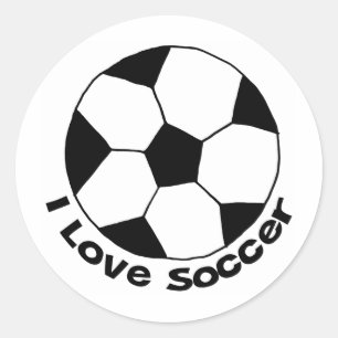 私はサッカーを愛します ラウンドシール