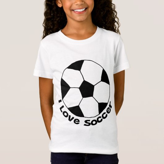 私はサッカーを愛します Tシャツ (正面)