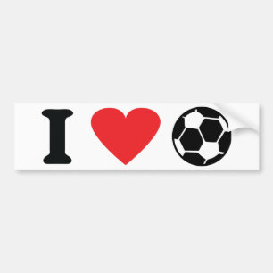 私はサッカーアイコンを愛します バンパーステッカー