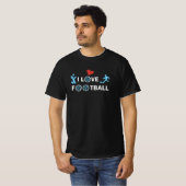 私はサッカースタイリッシュ、クール文字、デザインが大好き Tシャツ (正面フル)