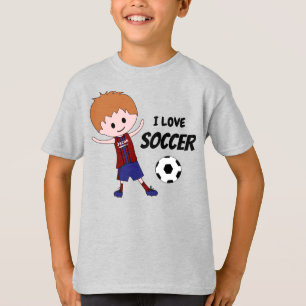 私はサッカーボーイが大好きで、ジャージー·ブロンドという名前の Tシャツ