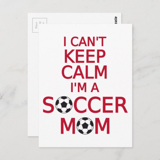 私はサッカー保マーで、落ち着くことができない ポストカード (正面/裏面)