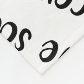 私はサッカー文字パターン白黒ANY色が大好き フリースブランケット (角)