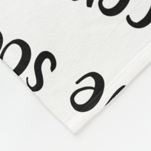 私はサッカー文字パターン白黒ANY色が大好き フリースブランケット (角)