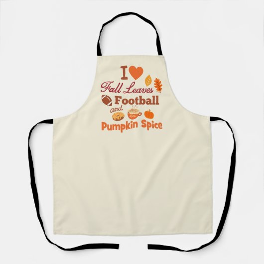 私はサッカー紅葉とカボチャのスパイスが大好き。 エプロン (正面)
