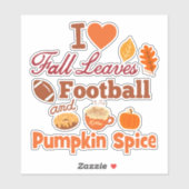 私はサッカー紅葉とカボチャのスパイスが大好き。 シール (シート)
