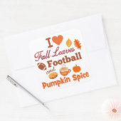 私はサッカー紅葉とカボチャのスパイスが大好き。 スクエアシール (封筒)
