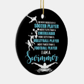 私はサッカー選手よ蹴りも泳ぐ人だ セラミックオーナメント (右)