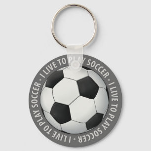 私はサッカー のスポーツの熱狂者のギフトを遊ぶために住んでいます キーホルダー