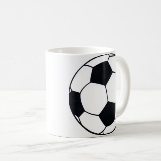 私はサッカー(サッカー)の試合のハートが大好き:私は愛 コーヒーマグカップ (正面右)