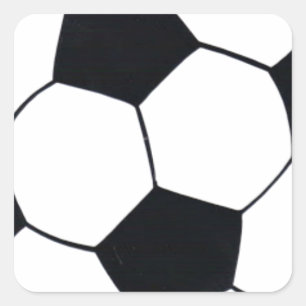 私はサッカー(サッカー)の試合のハートが大好き:私は愛 スクエアシール