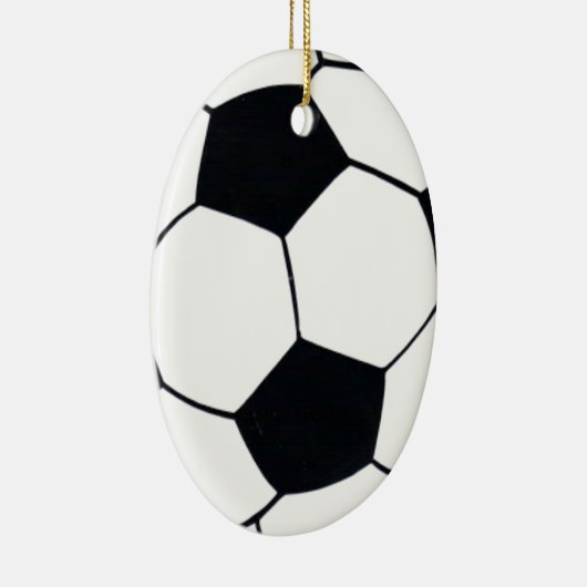 私はサッカー(サッカー)の試合のハートが大好き:私は愛 セラミックオーナメント (右)