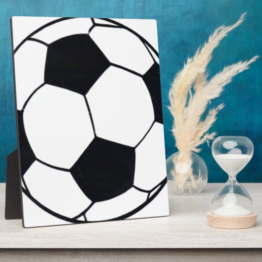 私はサッカー（サッカー）の試合のハートが大好き：私は愛 フォトプラーク (側面)